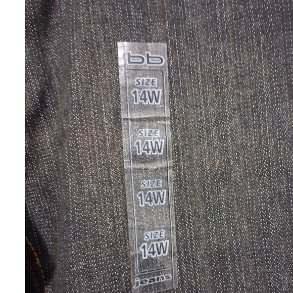 NWT Vtg Boom Boom Women Dark Wash Denim Bermuda Short Size 14W Wide Waistband - Picture 5 of 9